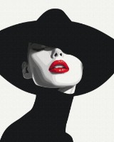 Tablou pe numere Brushme Doamnă misterioasă 40x50cm (BS54341)