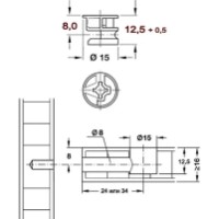 Стяжка мебельная Profmet 062191 фото №3 — интернет-магазин Desire.md