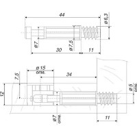 Стяжка мебельная Profmet 062192 фото №3 — интернет-магазин Desire.md