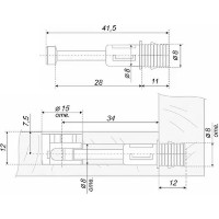 Стяжка мебельная Profmet 062410 фото №3 — интернет-магазин Desire.md