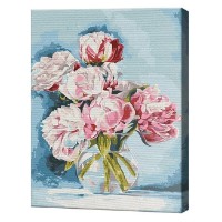 Tablou pe numere Brushme Bujori în vaza 40x50cm (BS54284)