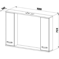 Шкаф с зеркалом Martat Olympia 100 White (11914) фото №2 — интернет-магазин Desire.md
