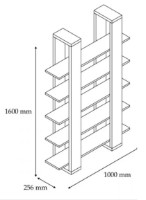 Etajeră Trendy Ada Walnut 120x23x120cm GTR000511 imaginea #2 — magazin online Desire.md