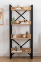 Etajeră Trendy Adisa Black/Oak Sapphire 150x32x54cm GTR000518 imaginea #4 — magazin online Desire.md