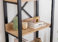 Etajeră Trendy Adisa Black/Oak Sapphire 150x32x54cm GTR000518 imaginea #2 — magazin online Desire.md