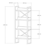 Etajeră Trendy Adisa Black/Walnut 150x30x63cm GTR000519 imaginea #4 — magazin online Desire.md