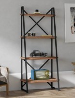 Etajeră Trendy Alaro Black/Walnut 150x35.5x63cm GTR000521