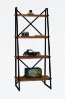 Etajeră Trendy Alaro Black/Walnut 150x35.5x63cm GTR000521 imaginea #2 — magazin online Desire.md