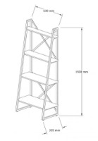 Etajeră Trendy Alaro Black/Walnut 150x35.5x63cm GTR000521 imaginea #3 — magazin online Desire.md