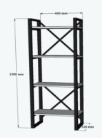 Etajeră Trendy Alaro Walnut/Black 150x66x32cm GTR005992 imaginea #4 — magazin online Desire.md