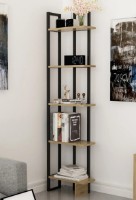 Etajeră Trendy Alice Oak/Black 180x45x22cm GTR006025