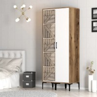 Шкаф Trendy Kumsal PS Walnut/White 201.4x47.5x80cm GTR001736 фото №3 — интернет-магазин Desire.md