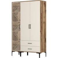 Dulap Trendy Kumsal PT Walnut/Cream 201.4x47.5x120cm GTR001765 imaginea #3 — magazin online Desire.md