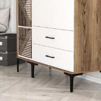 Шкаф Trendy Kumsal PT Walnut/White 201.4x47.5x120cm GTR001766 фото №2 — интернет-магазин Desire.md