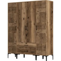 Шкаф Trendy Kumsal PTP Walnut 201.4x47.5x160cm GTR001793 фото №6 — интернет-магазин Desire.md
