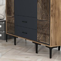 Шкаф Trendy Kumsal PTP Walnut/Anthracit 201.4x47.5x160cm GTR001794 фото №3 — интернет-магазин Desire.md