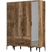 Dulap Trendy Kumsal PTR Walnut 201.4x47.5x160cm GTR001798 imaginea #3 — magazin online Desire.md