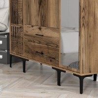 Dulap Trendy Kumsal PTR Walnut 201.4x47.5x160cm GTR001798 imaginea #5 — magazin online Desire.md