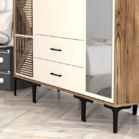 Dulap Trendy Kumsal PTR Walnut/Cream 201.4x47.5x160cm GTR001800 imaginea #6 — magazin online Desire.md