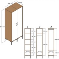 Dulap Trendy Kumsal RR Walnut 201.4x47.5x80cm GTR001753 imaginea #4 — magazin online Desire.md