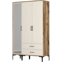 Dulap Trendy Kumsal RT Walnut/Cream 201.4x47.5x120cm GTR001770 imaginea #3 — magazin online Desire.md