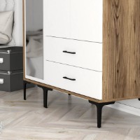 Шкаф Trendy Kumsal RT Walnut/White 201.4x47.5x120cm GTR001771 фото №2 — интернет-магазин Desire.md