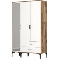 Шкаф Trendy Kumsal RT Walnut/White 201.4x47.5x120cm GTR001771 фото №3 — интернет-магазин Desire.md