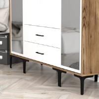 Шкаф Trendy Kumsal RTR Walnut/White 201.4x47.5x160cm GTR001806 фото №2 — интернет-магазин Desire.md