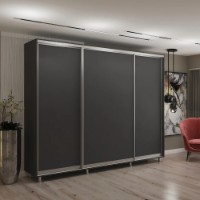 Dulap cu uşi glisante My-Style Chipboard 280x220x60 Anthracite (C28H2M02U01) imaginea #1 — magazin online Desire.md