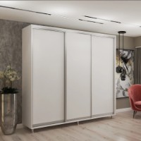 Dulap cu uşi glisante My-Style Chipboard 250x240x60 White (C25H4M01U01) imaginea #1 — magazin online Desire.md