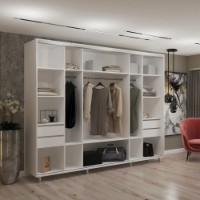 Dulap cu uşi glisante My-Style Chipboard 280x230x60 White (C28H3M01U01) imaginea #2 — magazin online Desire.md