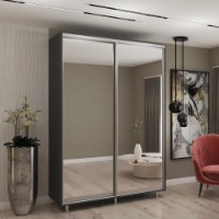 Dulap cu uşi glisante My-Style Mirror 110x210x60 Anthracite (C11H1M02U03) imaginea #1 — magazin online Desire.md