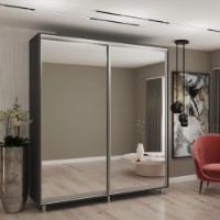 Dulap cu uşi glisante My-Style Mirror 200x240x60 Anthracite (C20H4M02U03) imaginea #1 — magazin online Desire.md