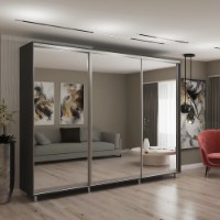 Dulap cu uşi glisante My-Style Mirror 250x230x60 Anthracite (C25H3M02U03) imaginea #1 — magazin online Desire.md