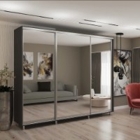 Dulap cu uşi glisante My-Style Mirror 270x210x60 Anthracite (C27H1M02U03) imaginea #1 — magazin online Desire.md