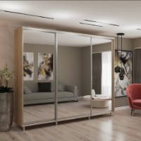 Dulap cu uşi glisante My-Style Mirror 270x200x60 Sonoma Oak (C27H0M03U03) imaginea #1 — magazin online Desire.md