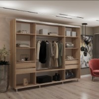 Dulap cu uşi glisante My-Style Mirror 270x230x60 Sonoma Oak (9C27H3M03U03) imaginea #2 — magazin online Desire.md