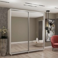 Dulap cu uşi glisante My-Style Mirror 210x200x60 White (C21H0M01U03) imaginea #1 — magazin online Desire.md