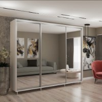 Dulap cu uşi glisante My-Style Mirror 260x240x60 White (C26H4M01U03) imaginea #1 — magazin online Desire.md