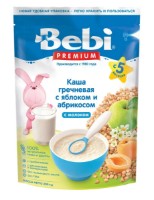 Terci de hrisca cu lapte pentru copii Bebi Apple&Apricot 5+ 200g
