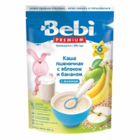Terci de grau cu lapte pentru copii Bebi Apple&Banana 6+ 200g