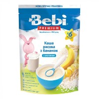 Terci de orez cu lapte pentru copii Bebi Banana 6+ 200g