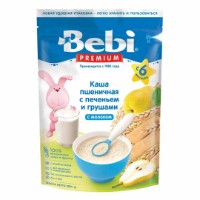 Terci de grau cu lapte pentru copii Bebi Сookies&Pear 6+ 200g