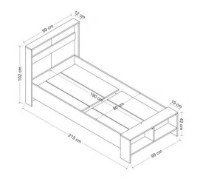 Кровать Trendy Life White 90x190cm GTR006484 фото №4 — интернет-магазин Desire.md