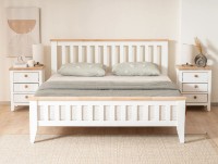 Кровать Trendy Inci White/Oak 120x200cm GTR007462 фото №2 — интернет-магазин Desire.md