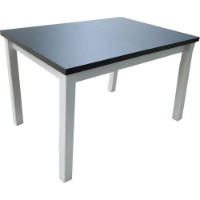 Обеденный стол Drewmix Max 5 Graphite/White Legs фото №2 — интернет-магазин Desire.md