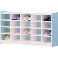 Стеллаж для обуви Tisam (BNX 3402) Белый/Голубой