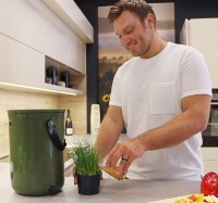 Compostor Skaza Bokashi Organko 2  2x9.6L Olive imaginea #2 — magazin online Desire.md