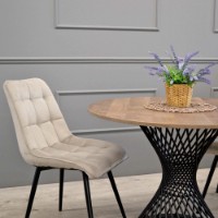 Scaun Deco Capella Beige HLR9/Black Legs (SCPL-LJG-CMLBLK9) imaginea #5 — magazin online Desire.md