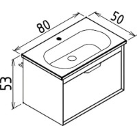 Шкаф с умывальником Orka Clay 80 White (19166) фото №5 — интернет-магазин Desire.md